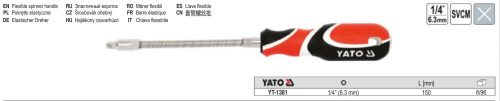 YATO YT-1381 Flexibilis csavarhúzó dugókulcsokhoz 1/4 Col 150 mm