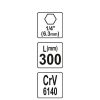 YATO YT-14001 Flexibilis behajtószár 1/4 Col x 1/4 Col 300 mm