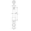 YATO YT-1431 Toldószár 1/4 Col 101,6 mm DIN3121 CrV