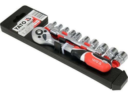 YATO YT-14432 Dugókulcs készlet 12 részes 1/4 Col 4-13 mm CrV
