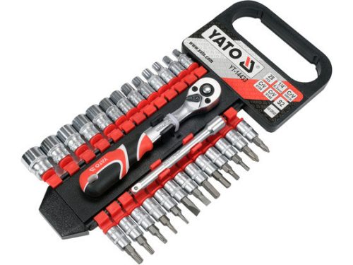 YATO YT-14433 Dugókulcs készlet 28 részes 1/4 Col 4-13 mm CrV