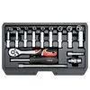 YATO YT-14451 Dugókulcs készlet 23 részes 1/4" 4-13 mm CrV
