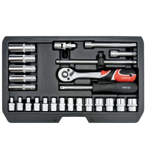 YATO YT-14461 Dugókulcs készlet 25 részes 1/4 Col 3,5-14 mm CrV