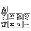 YATO YT-14471 Dugókulcs készlet 38 részes 1/4 Col 3,5-14 mm CrV