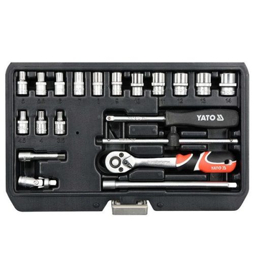 YATO YT-14491 Dugókulcs készlet 20 részes 1/4" 3,5-14 mm CrV