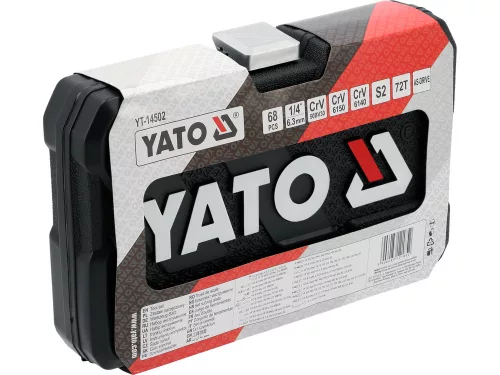 YATO YT-14502 Dugókulcs és bitkészlet 1/4 col 68 részes