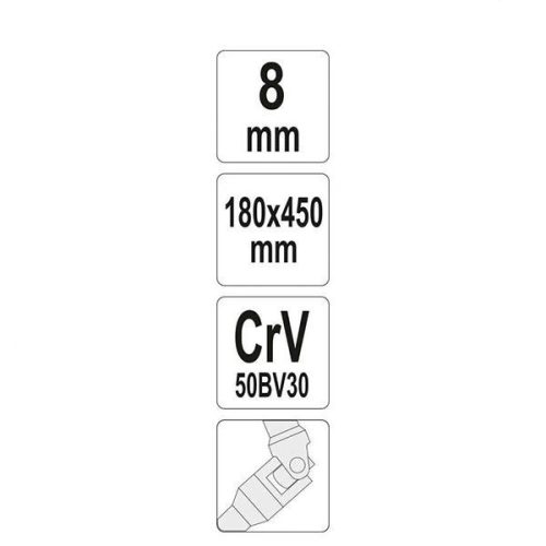 YATO YT-15273 Csuklós T-kulcs 8 mm / 450 mm CrV