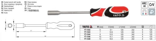 YATO YT-1542 Dugókulcs csavarhúzó 6 mm mágneses CrV