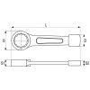 YATO YT-1610 Üthető csillagkulcs 55 mm / 270 mm CrV