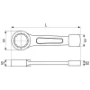 YATO YT-1612 Üthető csillagkulcs 60 mm / 270 mm CrV