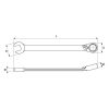 YATO YT-1661 Racsnis irányváltós csillag-villáskulcs 18 mm / 235 mm 72T CrV