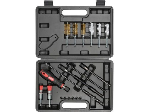 YATO YT-17623 Befecskendezőszelep tisztító készlet 19 részes 1/4 Col inox, műanyag, réz kefék