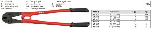 YATO YT-1856 Csapszegvágó 1050 mm PROFI