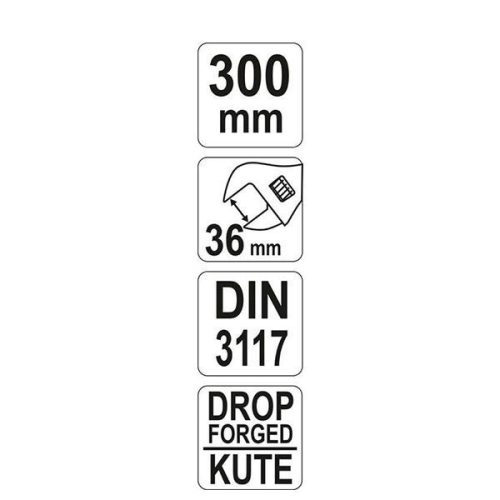 YATO YT-21653 Állítható villáskulcs 0-38 / 300 mm