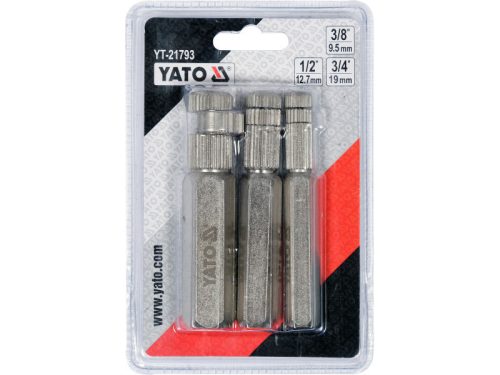 YATO YT-21793 Belső szerelvénycsavarozó készlet 3 részes 3/8 Col, 1/2 Col, 3/4 Col
