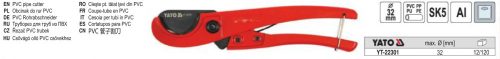 YATO YT-22301 Csővágó olló PVC 32 mm V-vágás