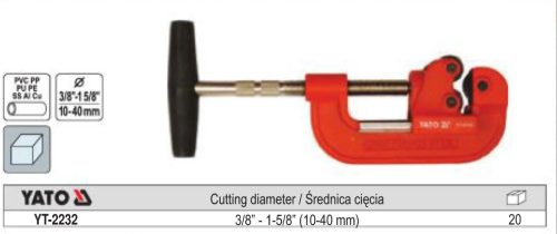 YATO YT-2232 Csővágó fémekhez 10-40 mm