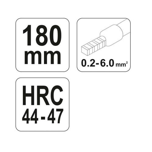YATO YT-2240 Krimpelő fogó 180 mm/0,2-0,6 mm