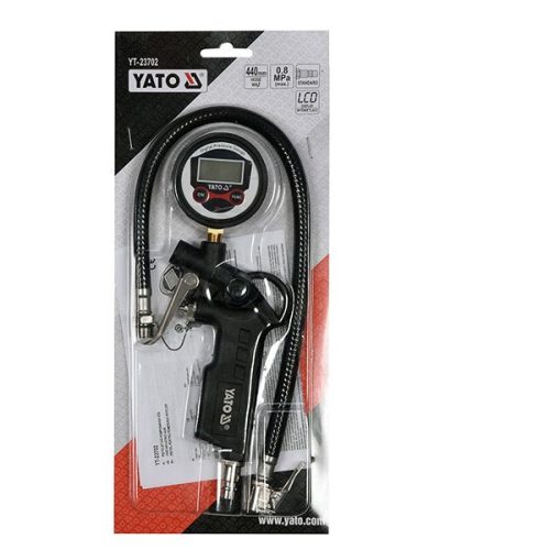 YATO YT-23702 Kerékfúvató pisztoly LCD nyomásmérővel 1/4 Col