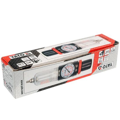 YATO YT-2382 Pneumatikus levegő szűrő nyomásszabályzóval 1/4 Col