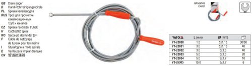 YATO YT-25002 Csőtisztító spirál 3 m/6 mm