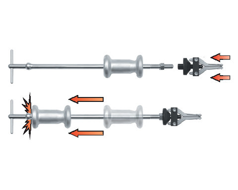 YATO YT-2540 Csúszósúlyos csapágylehúzó készlet 5 részes