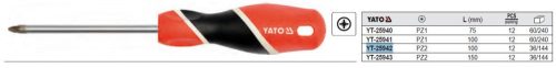 YATO YT-25942 Csavarhúzó PZ2 x 100 mm mágneses S2