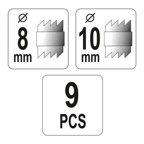 YATO YT-28919 Ponthegesztés fúró - maró készlet 9 részes