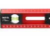 YATO YT-30329 Alumínium vízmértékvonalzó 500mm 2 libellával és 4 furatközép jelölő csuszkával