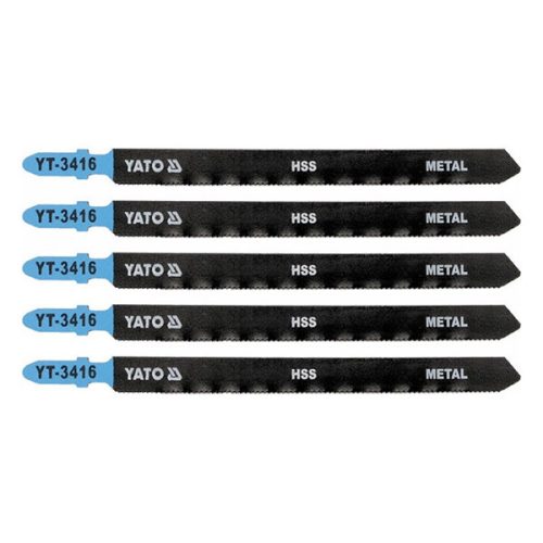 YATO YT-3416 Dekopírfűrészlap fémre T-befogás 21TPI 130/1,0 mm HSS (5 db/cs)