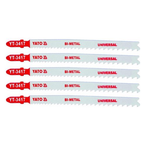 YATO YT-3417 Dekopírfűrészlap 10TPI 130 mm univerzális T-befogás bimetál (5 db/cs)