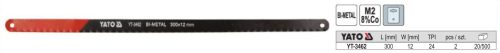 YATO YT-3462 Fémfűrészlap kézi 300/12 mm 24 TPI bimetál 2 db/cs