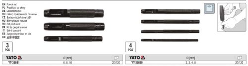 YATO YT-35881 Bőrlyukasztó készlet 3 részes 6-10 mm