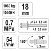 YATO YT-36171 Pneumatikus popszegecshúzó 1/4 Col, 0,7 MPa, 54 l/min