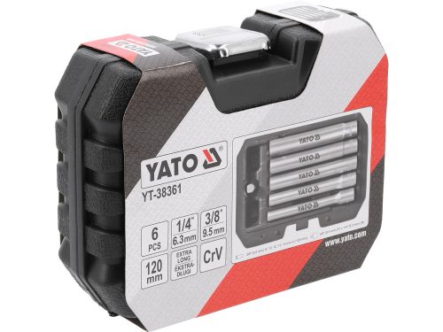 YATO YT-38361 Extra hosszú dugókulcs készlet 6 részes 3/8 Col