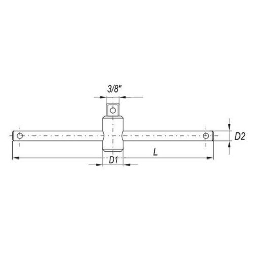 YATO YT-3840 T-hajtókar 3/8 Col 198 mm CrV