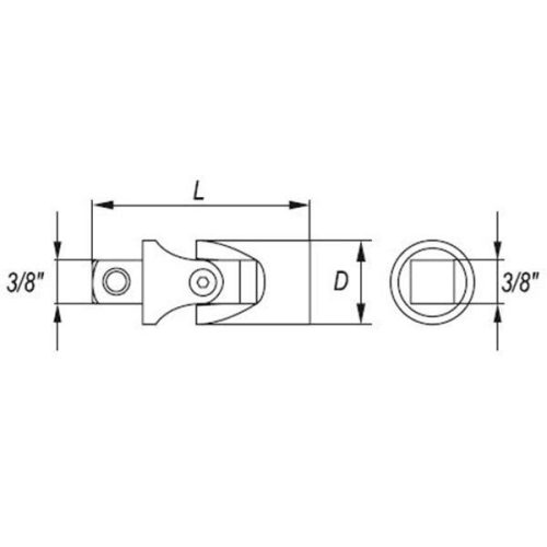 YATO YT-3850 Univerzális csuklós csatlakozó 3/8 Col CrMo