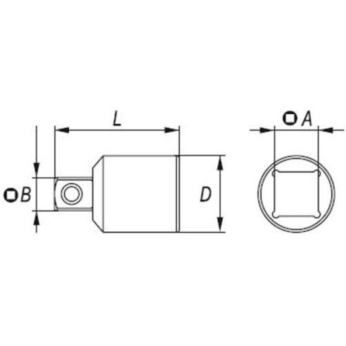YATO YT-3854 Dugókulcs adapter 3/8 Col -> 1/2 Col CrV