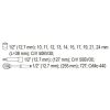 YATO YT-38671 Dugókulcs készlet 12 részes 1/2 Col 10-24 mm CrV