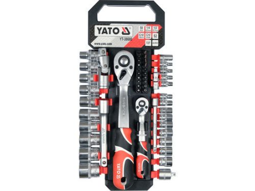 YATO YT-38680 Dugókulcs készlet 51 részes 1/2 Col, 1/4 Col CrV