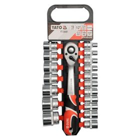   YATO YT-38681 Dugókulcs készlet 19 részes 1/2 Col 8-32 mm CrV