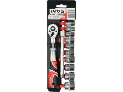 YATO YT-38683 Dugókulcs készlet 12 részes 3/8 Col 10-24 mm CrV