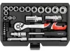 YATO YT-38700 Dugókulcs készlet 1/4 és 3/8 col 34 részes
