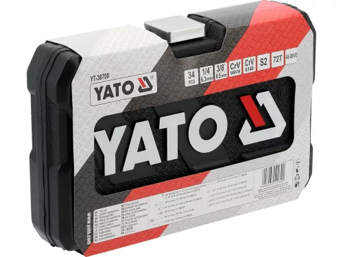 YATO YT-38700 Dugókulcs készlet 1/4 és 3/8 col 34 részes