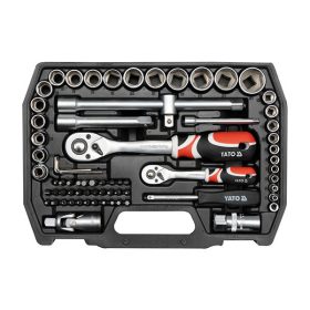   YATO YT-38782 Dugókulcs készlet 72 részes 1/4 Col, 1/2 Col CrV