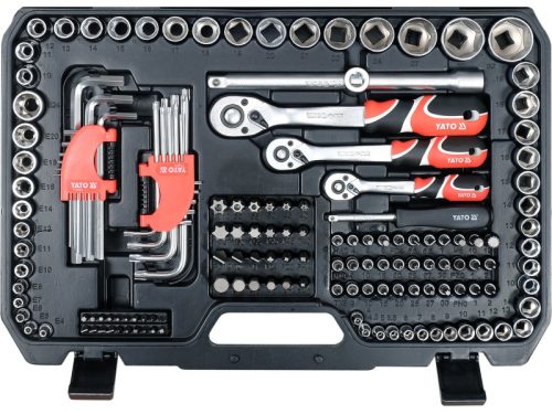 YATO YT-38850 Dugókulcs készlet 198 részes 1/4coll; 3/8coll; 1/2coll;