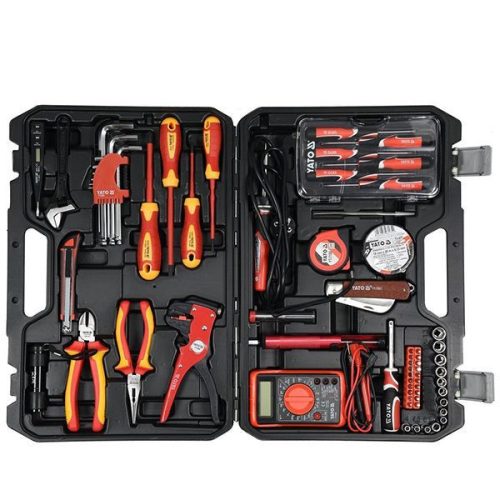 YATO YT-39009 Szigetelt szerszámkészlet villanyszerelőknek 68 részes 1/4 Col 1000 V CrV