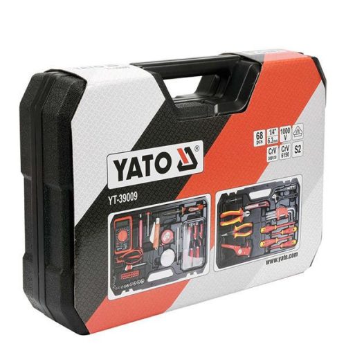 YATO YT-39009 Szigetelt szerszámkészlet villanyszerelőknek 68 részes 1/4 Col 1000 V CrV