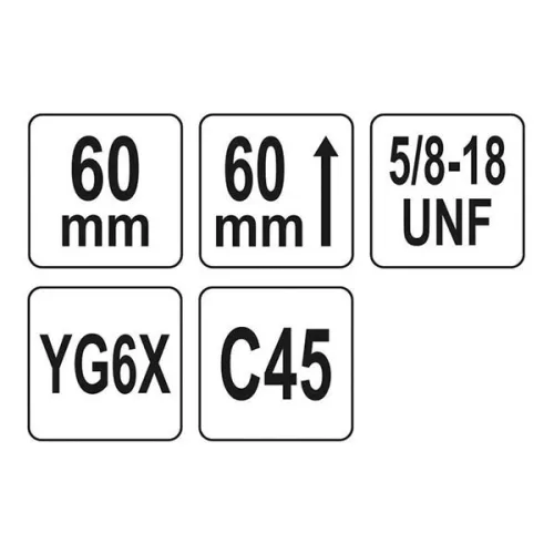 YATO YT-43977 Körkivágó 60 mm 5/8 Col TCT