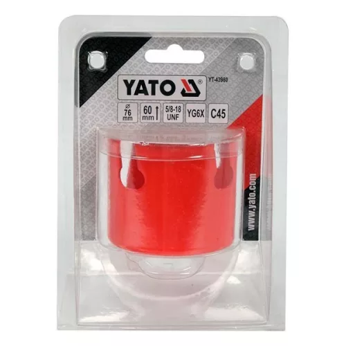 YATO YT-43980 Körkivágó 76 mm 5/8 Col TCT